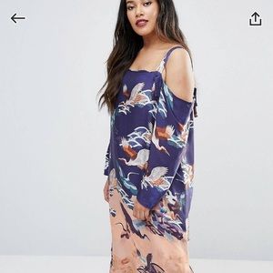 ASOS Curve cold shoulder dress